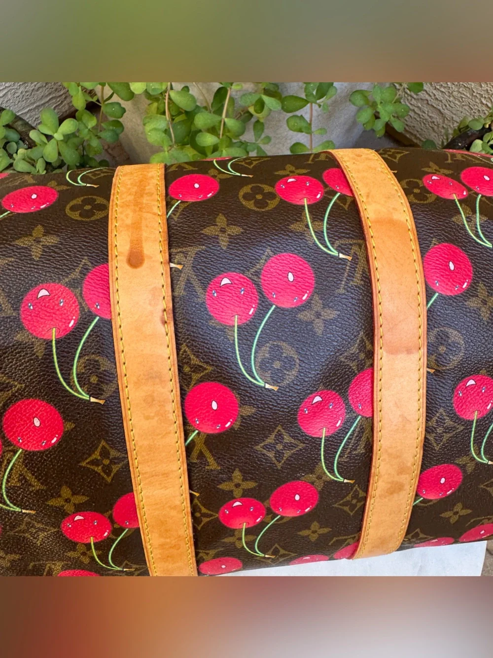 Louis Vuitton x Takashi Murakami Vintage Cherry Keepall 45